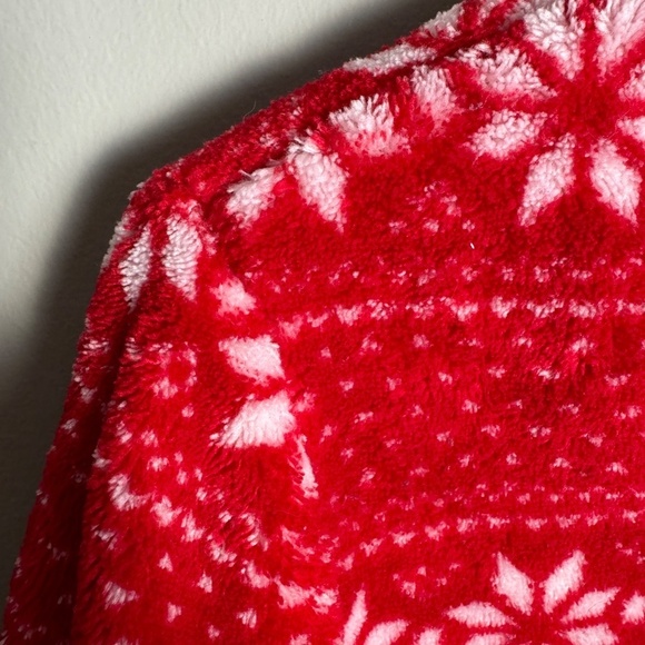 La Senza Women's Holiday Fleece Short Robe Red Size L/XL‎ *Missing belt tie - Picture 9 of 15